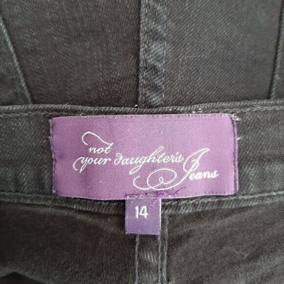 NYDJ Lift & Tuck High-Rise Bootcut Black Jeans Sz 14 - Picture 12 of 13